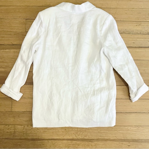 NWOT STAUD Linen Maxwell Blazer in White Sz M. - Picture 7 of 16